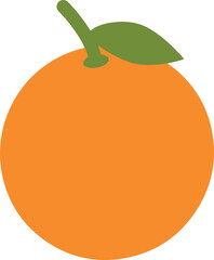 Orange vector art illustration isolated on a white background. 