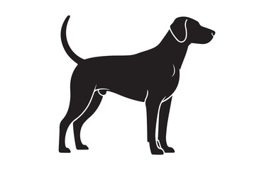 Stylish Black Silhouette of a Dog