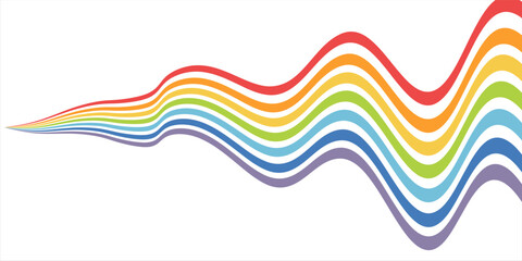 Striped colorful frame in seven rainbow. Striped colorful rainbow border frame background design. Colorful paint splatter background