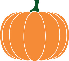 Pumpkin vector art illustration isolated on a white background. 