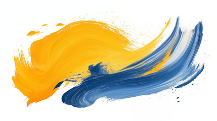 Yellow and Blue Bold Paint Swirls
