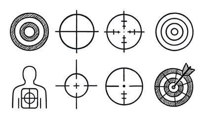 Hand-Drawn Targets Icons