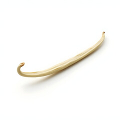 Photorealistic vanilla bean pod isolated on white background. High-resolution studio shot with natural lighting and realistic texture of dried vanilla.