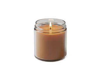 Isolated Scented Candle in Glass Jar Relaxing Ambiance