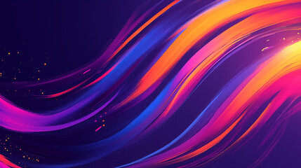 Colorful Neon Brush Strokes on Dark Background (Duplicate)