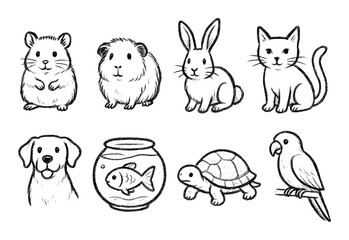 Hand-Drawn Pet Icons