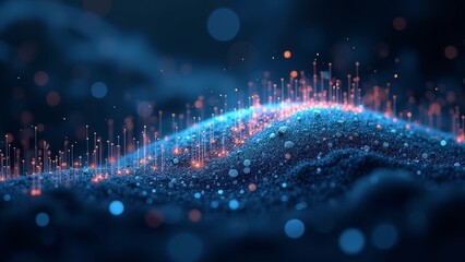 Blue abstract circuit image