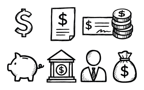 Hand-Drawn Finance Icons