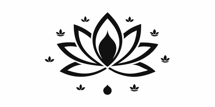 Lotus flower logo design template professional cmyk design inspiration for branding