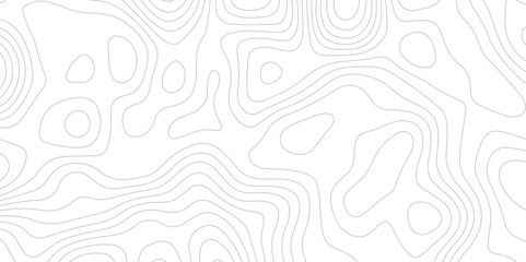 Topographic white and gery wavey contour line style map white background.
