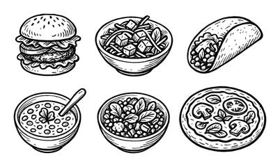 Hand-Drawn Vegan Icons