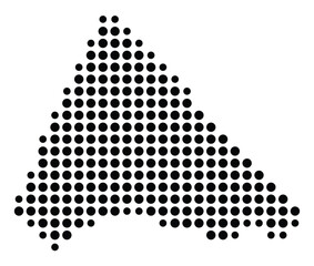 Symbol Map Of the County Dillon (South Carolina, US) showing the County with a few black dots