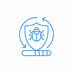 bug shield protect icon sign vector