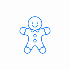 gingerbread man cookie icon sign vector