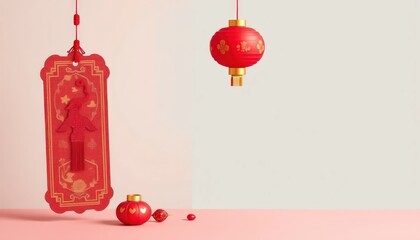 Festive Chinese New Year Decorations Displaying Culture and Celebrations
