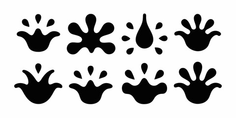 Fototapeta premium High resolution water splash icon set twelve colorful icons for design projects