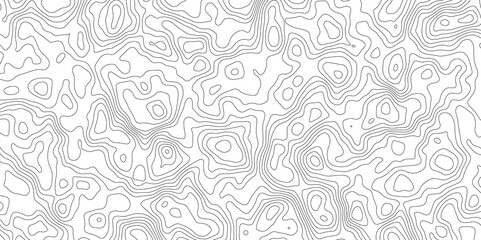 Topographic map background geographic line map with elevation assignments. Modern design with White background with topographic wavy pattern design.paper texture Imitation of a geographical map shades