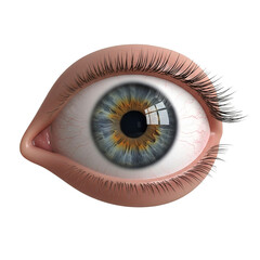  3D Eye Isolated On Transparent Background
