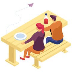 Perfect design illustration of eating food