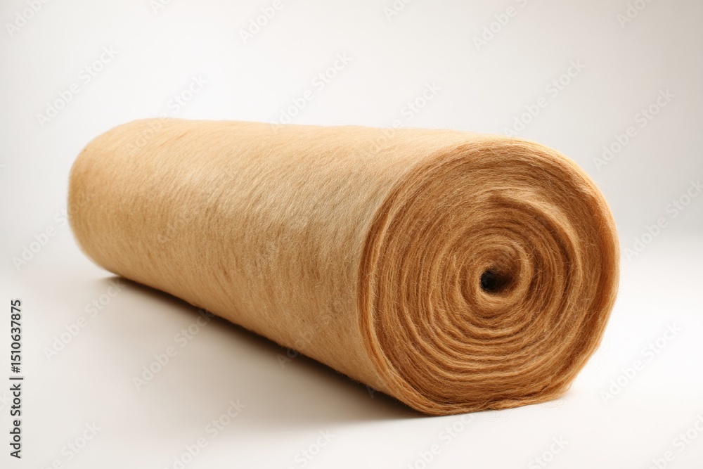 Poster a roll of unpenetrating brown fabric material ideal for crafts and design projects with soft texture