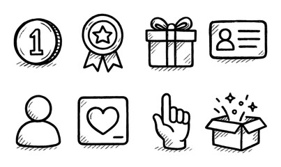 Sketch Style Icon Set
