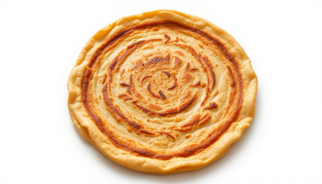 Delicious Kerala parotta with golden brown swirl pattern, perfect for any meal