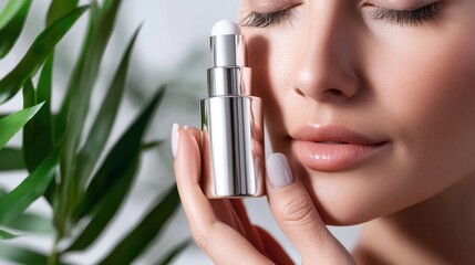A beauty consultant demonstrating a luxurious serum, the product gliding effortlessly over the skin