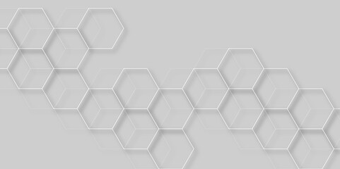 Abstract technology background with hexagons. modern geometric hexagon shape Poster, wallpaper, Landing page. geometric hexagonal, triangle, shape. Vector illustration. can be used in cover design.