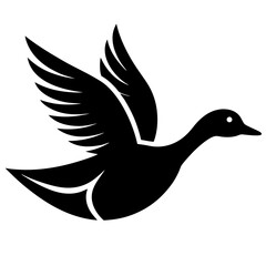 silhouette of a duck