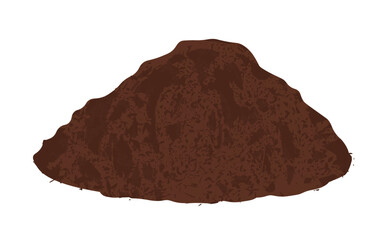 pile Sailor dirt. humus. Vector illustration. Rocks and sand. Isolated on a white background.	
