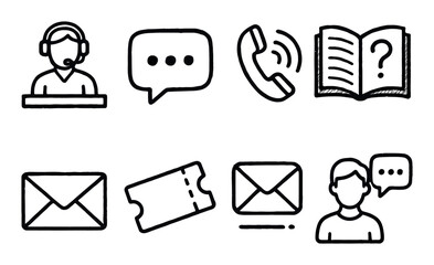 Hand-Drawn Support Icons