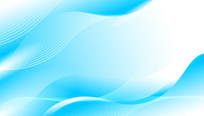 Abstract Blue Wave Background Design with white lines