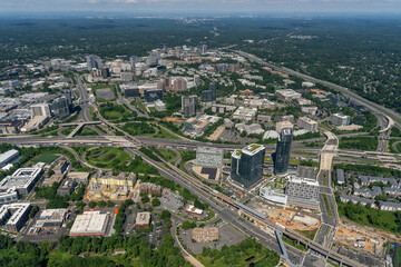 Fototapeta premium Tysons Corner, Virginia, Aerial
