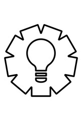 Creative thinking symbol, a bright new concept