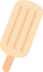 A simple and stylish flat design of a summer popsicle in earthy pastel tones. Great for web icons, stickers, branding, and seasonal graphics.