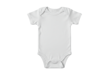 Isolated White Baby Onesie Bodysuit Mockup