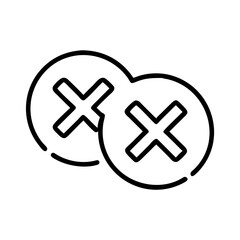 Obraz premium cancel or error icon design
