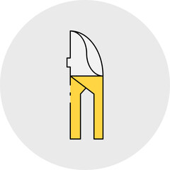 Obraz premium Shoe Cutter single icon vector illustration