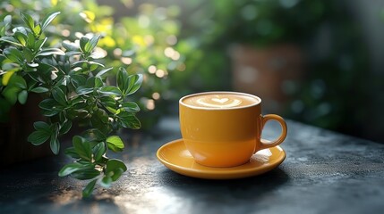 Warm, sunny latte