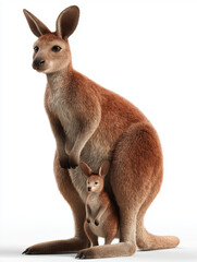 Fototapeta premium young kangaroo isolated on white