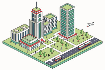 Naklejka premium a-detailed-isometric-vector-depicting-a-modern-sm