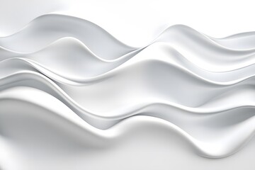 Abstract white background with a wavy texture, a 3D rendering illustration of elegant lines and waves for a design element,