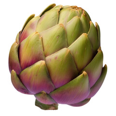 Obraz premium Fresh artichoke, a healthy vegetable isolated on transparent background, png