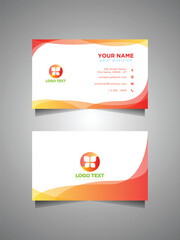 Elegant business card wave template Free Vector