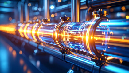 Energy Transmission: A mesmerizing view of a modern energy pipeline.
