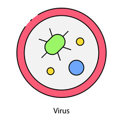 Virus single icon vector illustration
