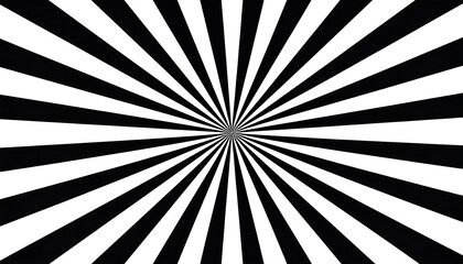Black and White Radial Burst Background.