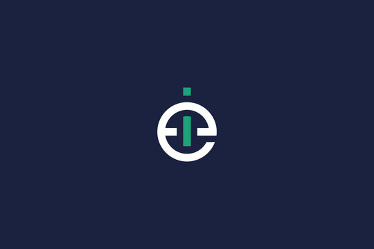 letter ei logo icon concept vector logo design template elements