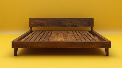 Wooden platform bed