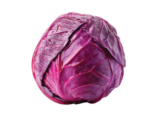 Fototapeta premium Halved red cabbage isolated on transparent or white background, clipping path ,png 